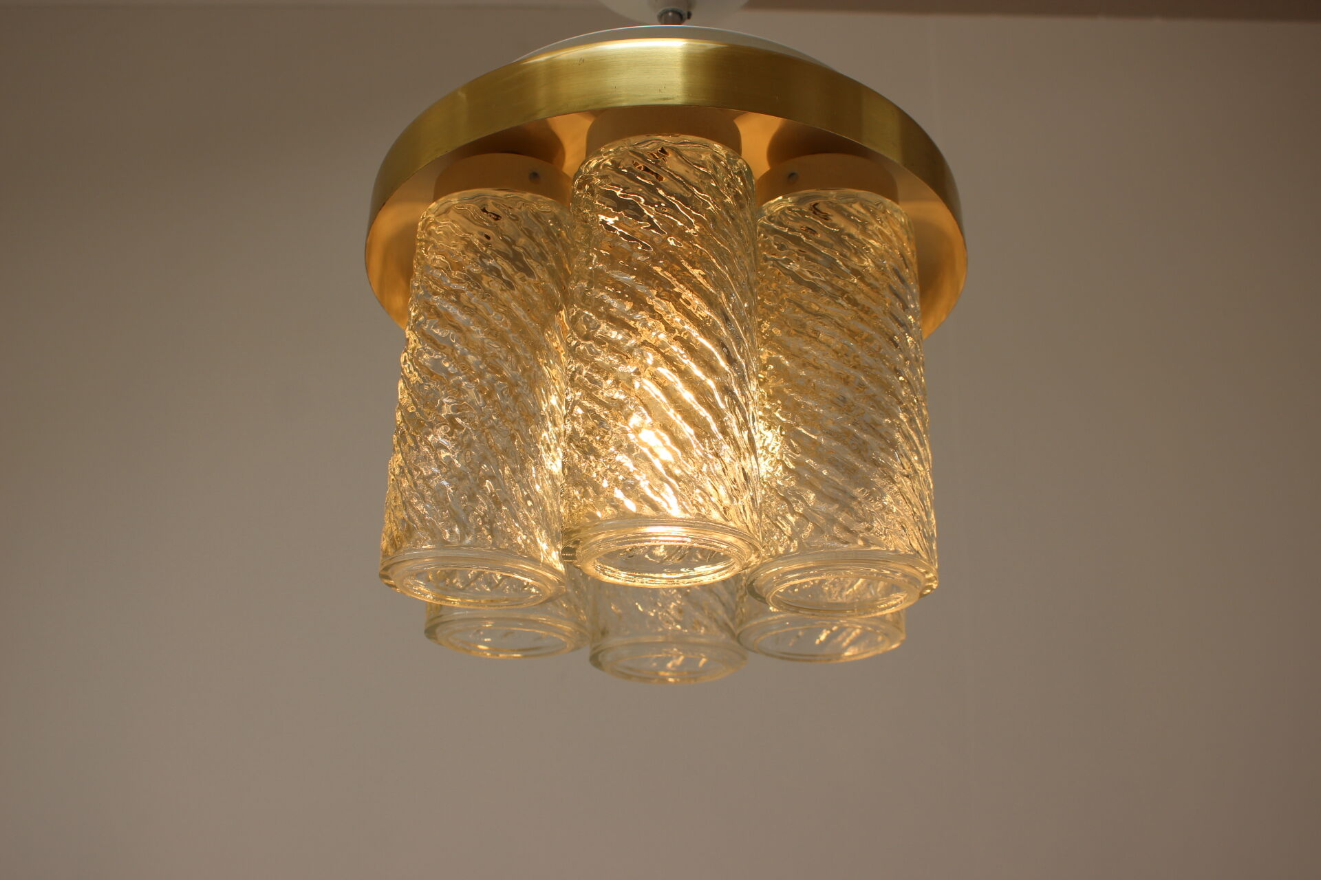 Mid-century chandelier Kamenický Šenov, 1970