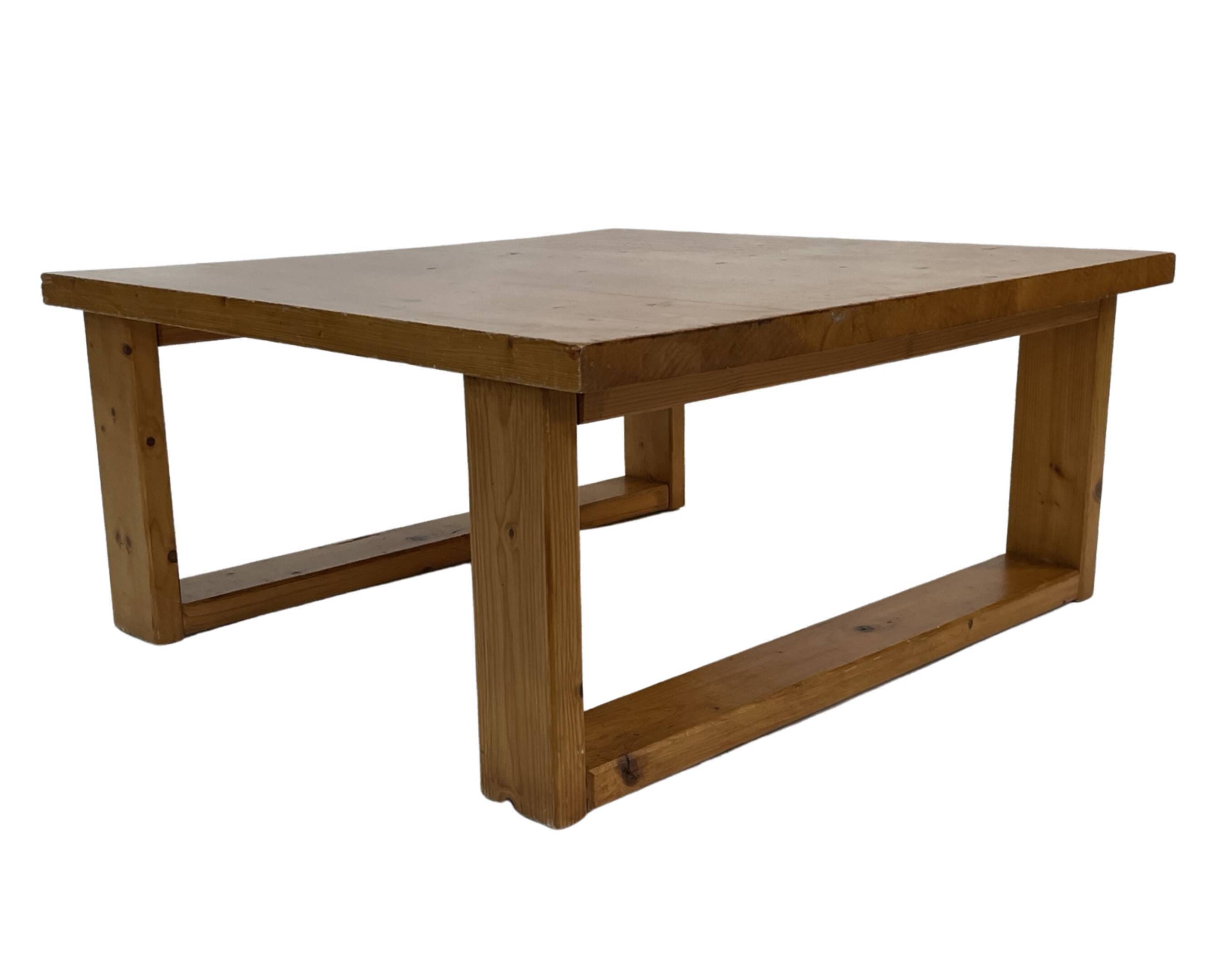 Vintage coffee table pinewood minimalist 1960s