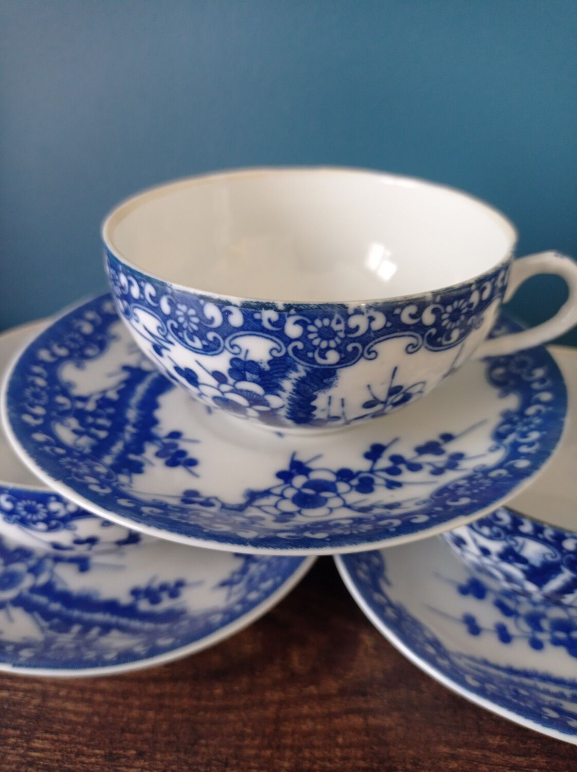 Fine porcelain tea cups from Japan