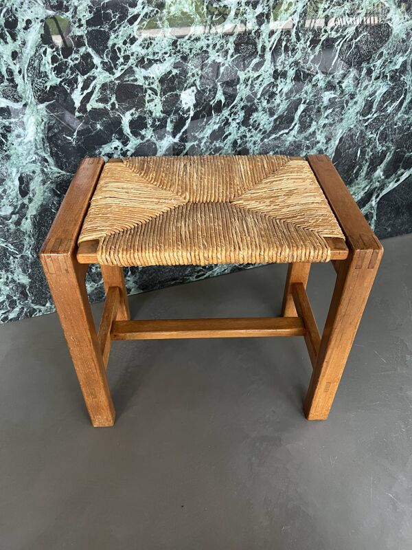 Tabouret paillé Maison Regain, circa 1970