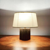 Brutalist brass table lamp