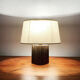 Brutalist brass table lamp