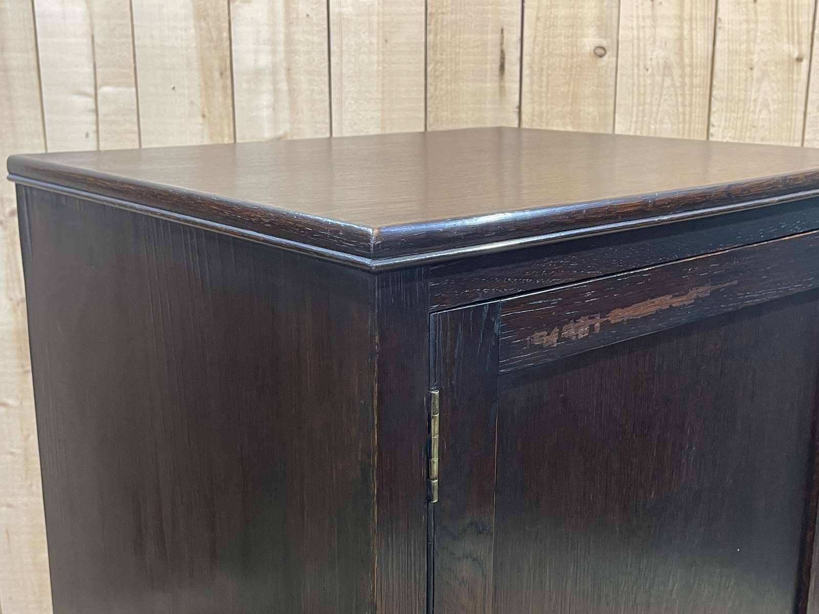 English oak wardrobe with drawers from the 1950s