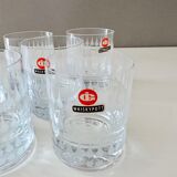 6 Vintage Whiskey Glasses, Ingrid Glas Germany, Bourbon, Mid Century Bar