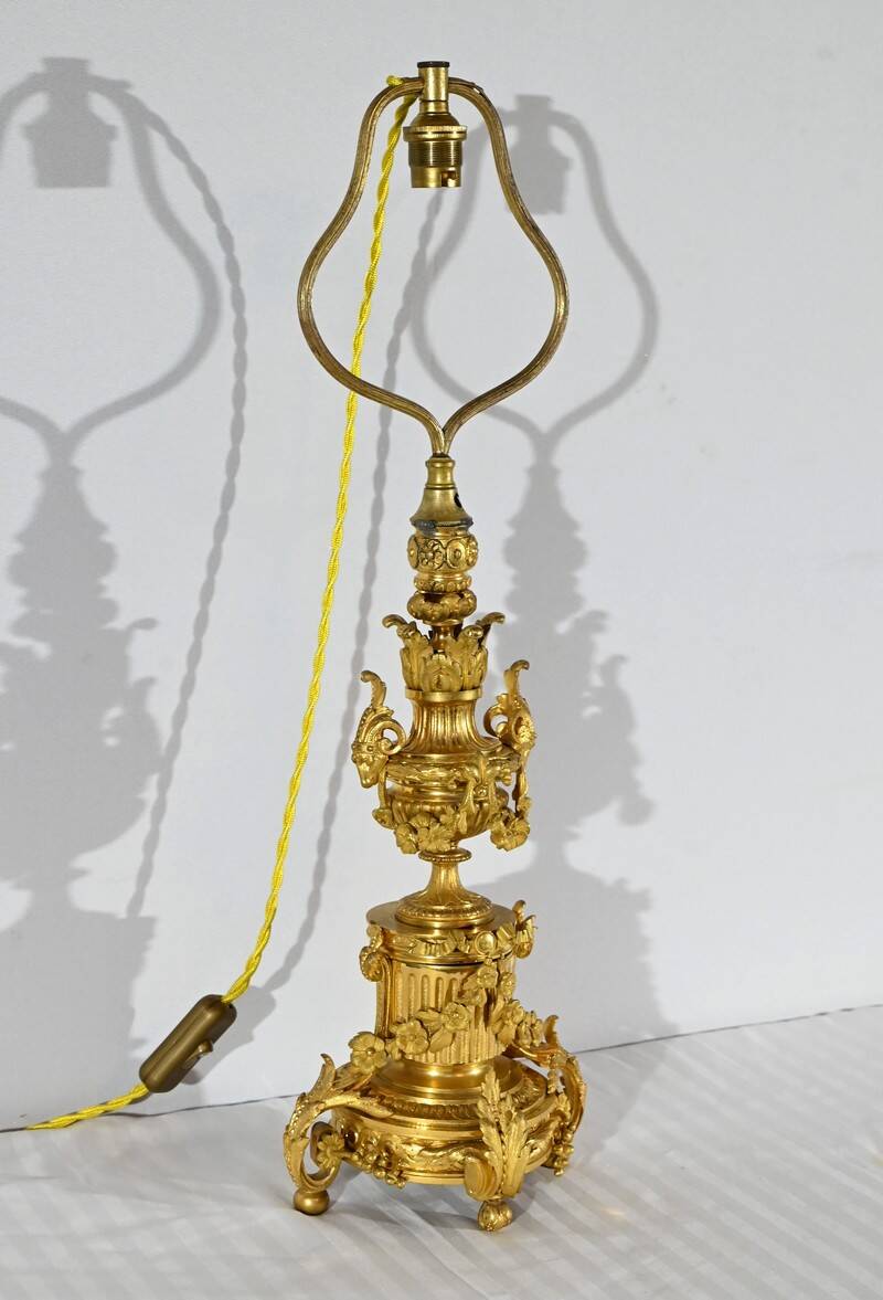 Lampe en Bronze Doré, époque Napoléon III – Milieu XIXe