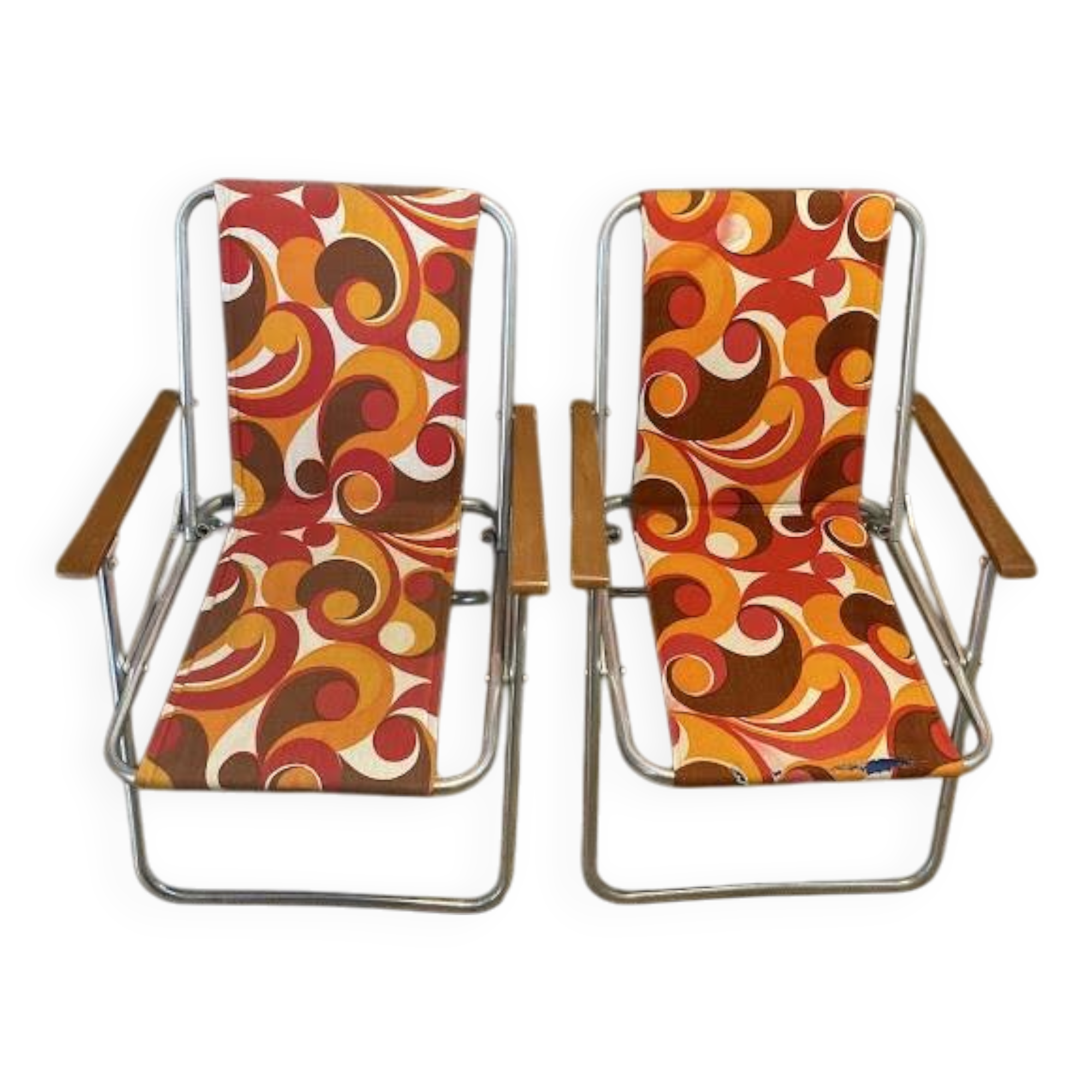 Antique folding camping chairs, 1970s