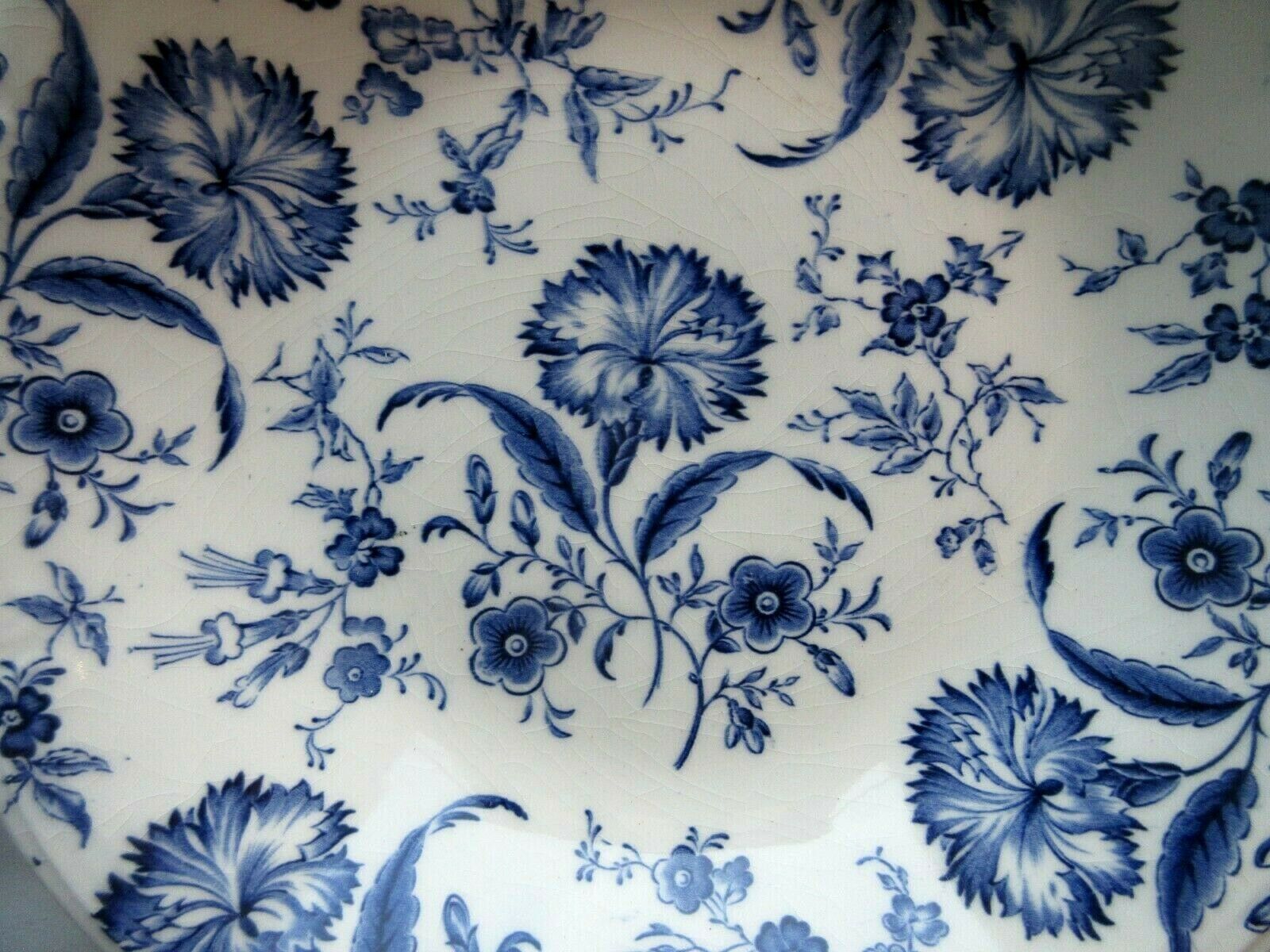 4 plates caps gien art deco model eyelets in blue