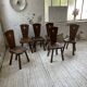 Chaises chêne massif chapo savoyarde art populaire