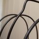 Black Metal Magazine Rack - Italian 1970s Vintage, Handmade, Four-Compartment Organizer