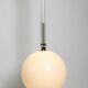 Large Czech Mid Century glass ceiling lamp with glass shade and glass rod