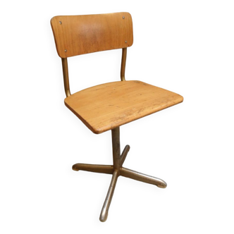 Chaise de bureau industrielle années 60