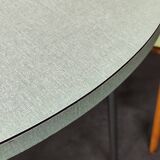 Round water green formica table 1960