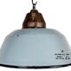 Industrial Grey Enamel and Cast Iron Pendant Light, 1960s