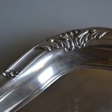 Flat basket cup in silver metal