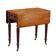 Antique mahogany coffee table with drawer and decorations, 19th century.