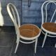 Set of 4 wooden bistro chairs turned dal vera