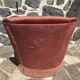 Vintage pink velvet armchair with fringes