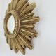Old small golden sun mirror, witch's eye, curved, 60s-70s.