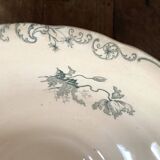 Old iron earth salad bowl, poppy model