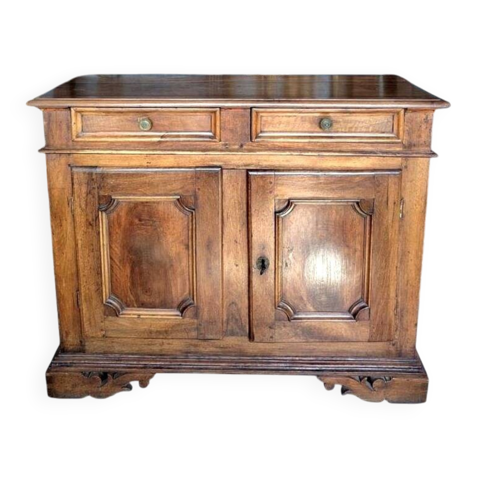 Two-door walnut buffet from Piedmont, 18th century