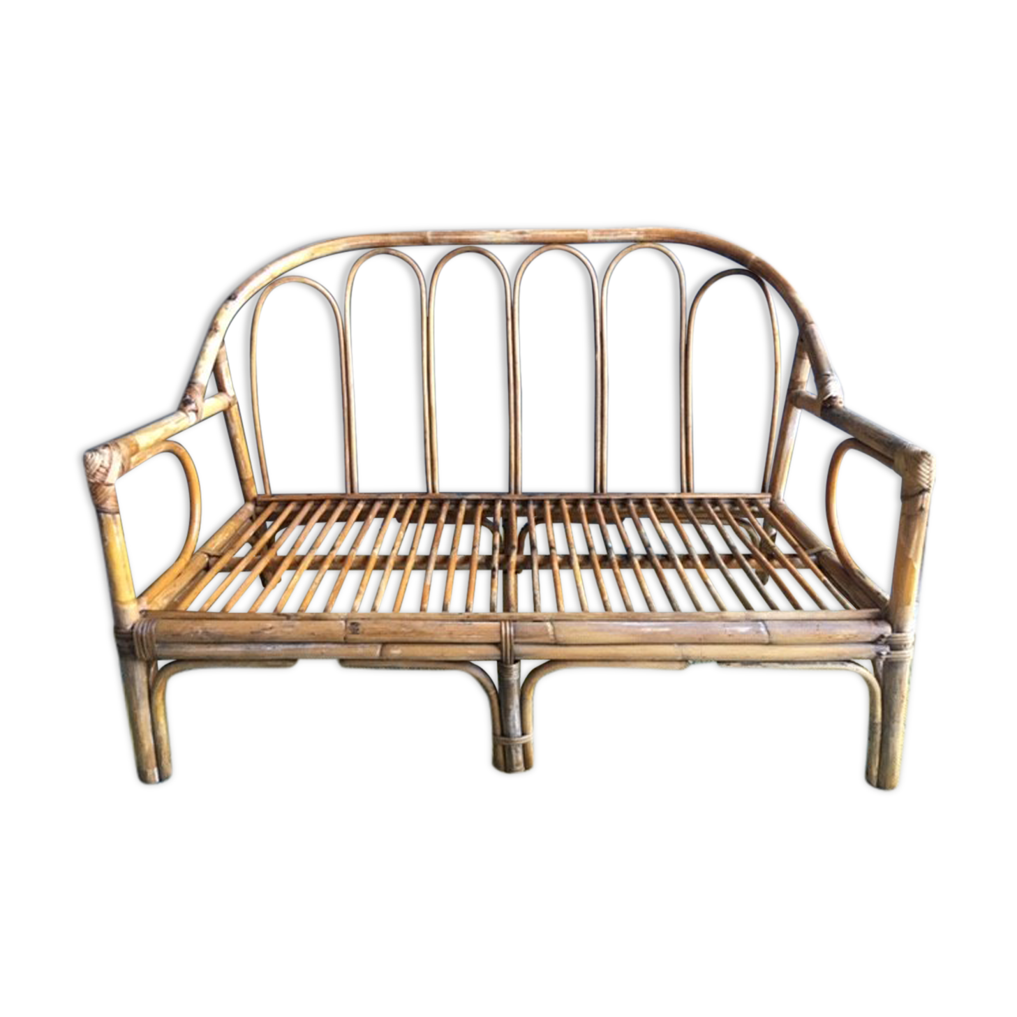 Rattan bench