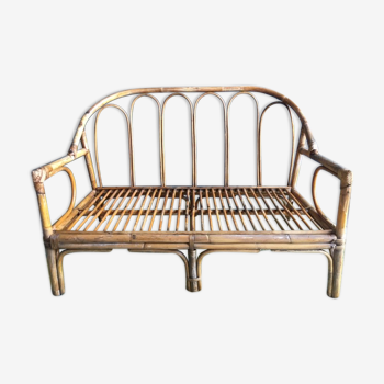 Rattan bench