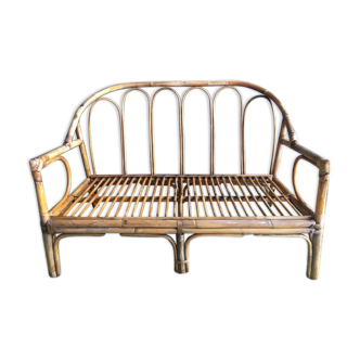 Rattan bench