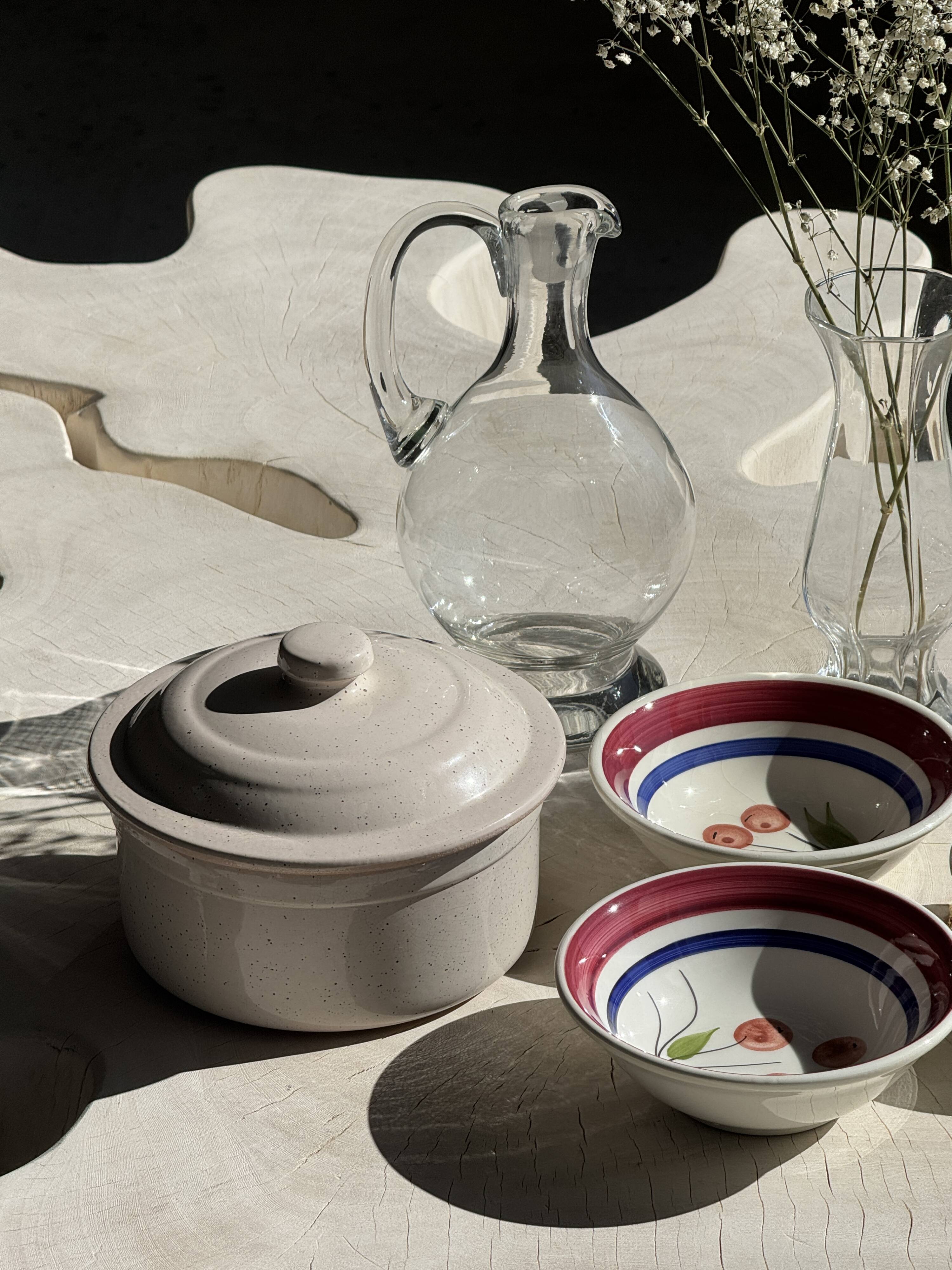 Vintage Italian Fruit Salad Set: Salad Bowl and 8 Bowls