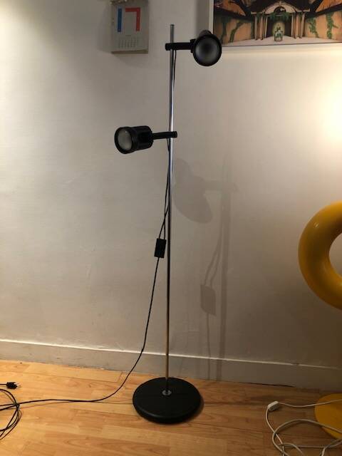 Lampadaire modulable à 2 spots, Allemagne années 70