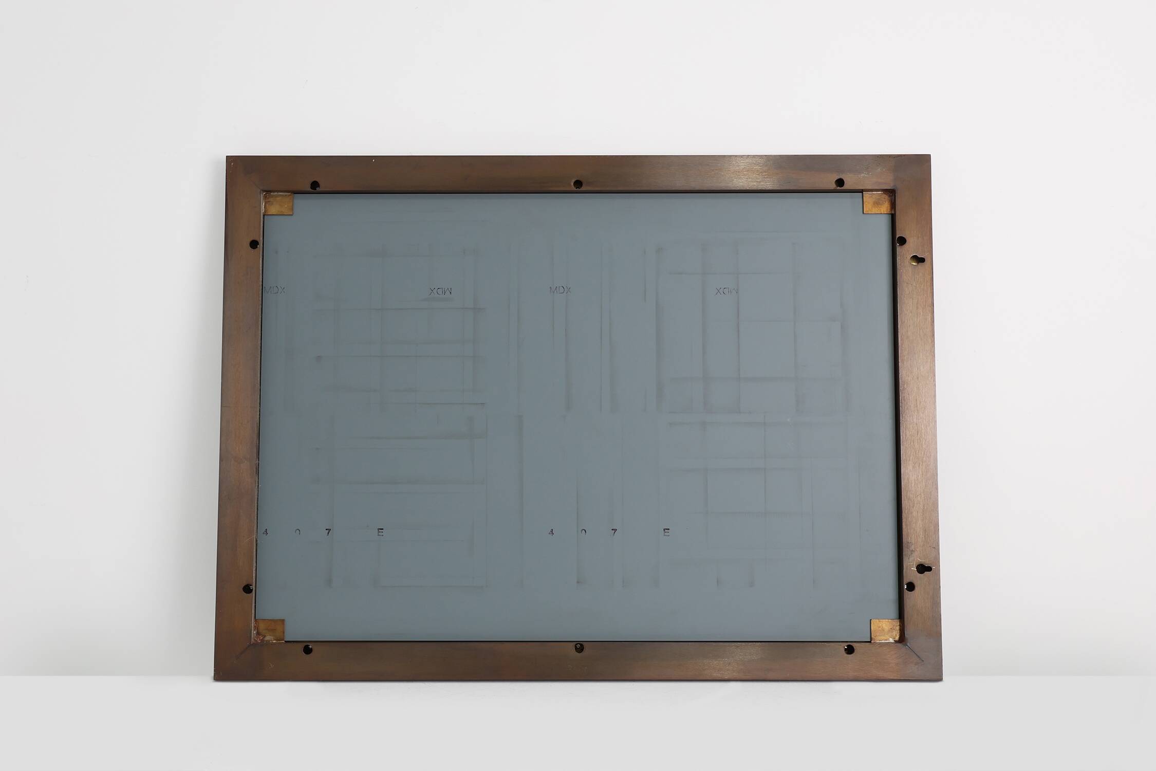 Belgian Mid-Century Belgo Chrome Mirror in Copper and Fumé Glass, 1980s