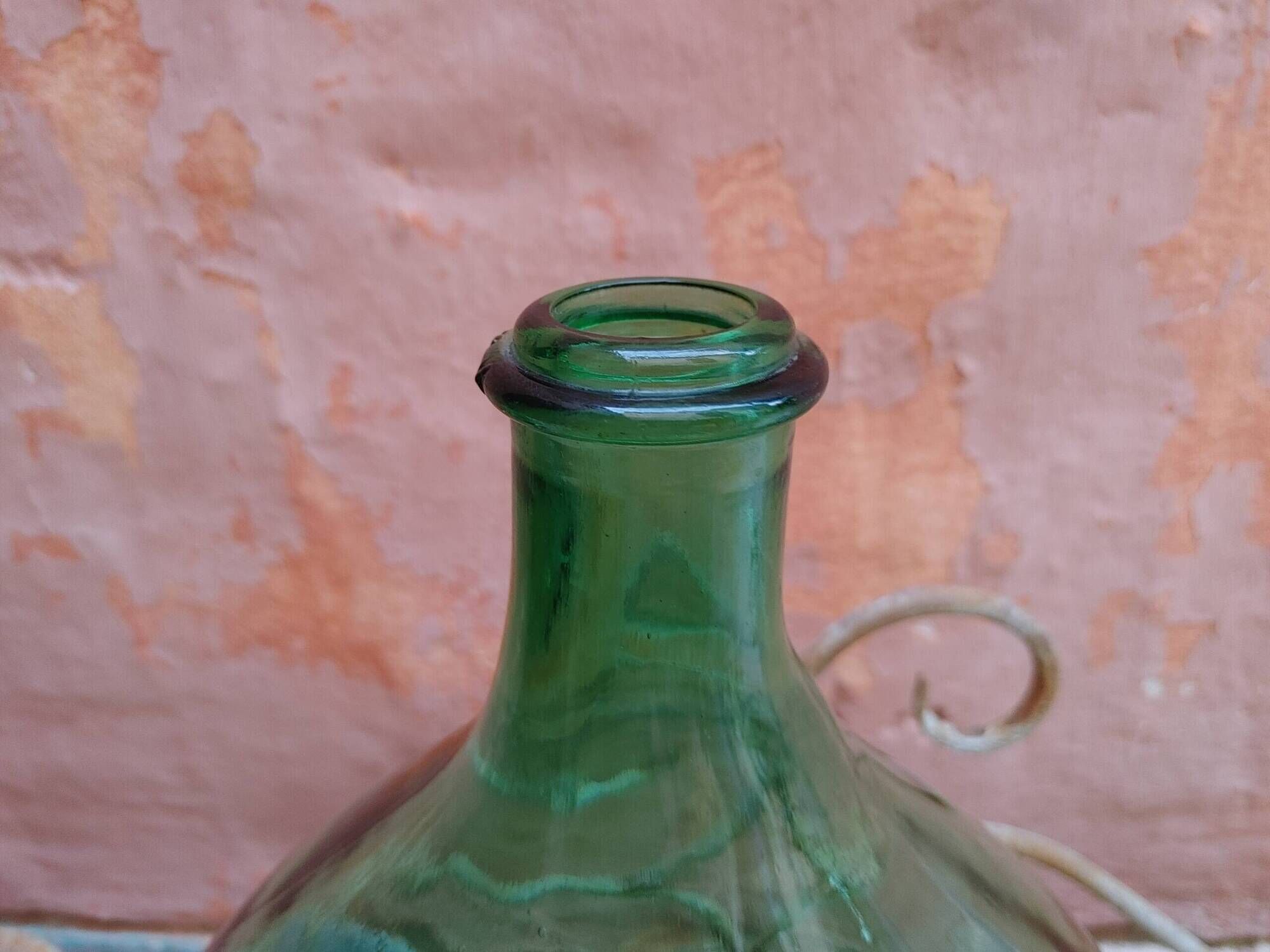 Lady Jeanne old bubbled glass - 15 liters - height 42 cm ( d)