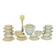 Coffee or tea service in Limoges porcelain and gold, France, Art style.