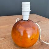 Turned wooden table lamp