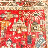 Hamadan vintage Oriental carpet 198 x 130 cm