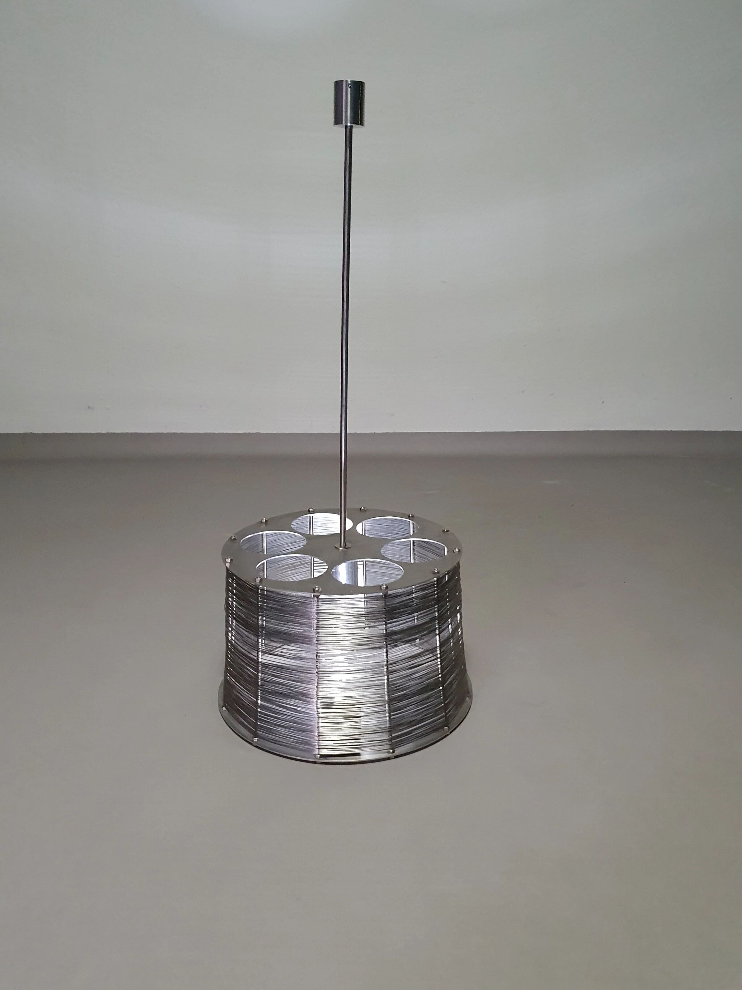 Very rare Adlumen lamp / pendant, inox wired