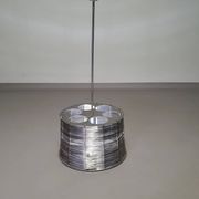 Lampe / suspension Adlumen très rare, câblée en inox