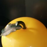 Vintage ice bucket 70's yellow apple