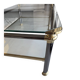 Italian coffee table Mara in brass and glass