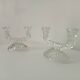 Pair of vintage chandeliers in chiseled glass 60s/70s