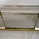 Side table, gold brass, smoked glass, 70s.