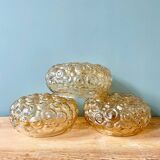 3 Helena Tynell snail ceiling globes, 1960