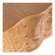 Curved chest of drawers with 4 rattan drawers