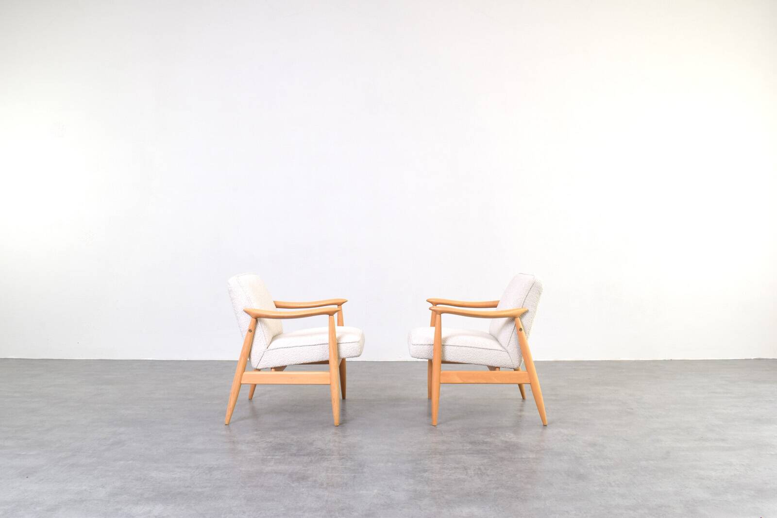 Mid-Century lounge chairs by J. Kędziorek, 1960s, set of 2.