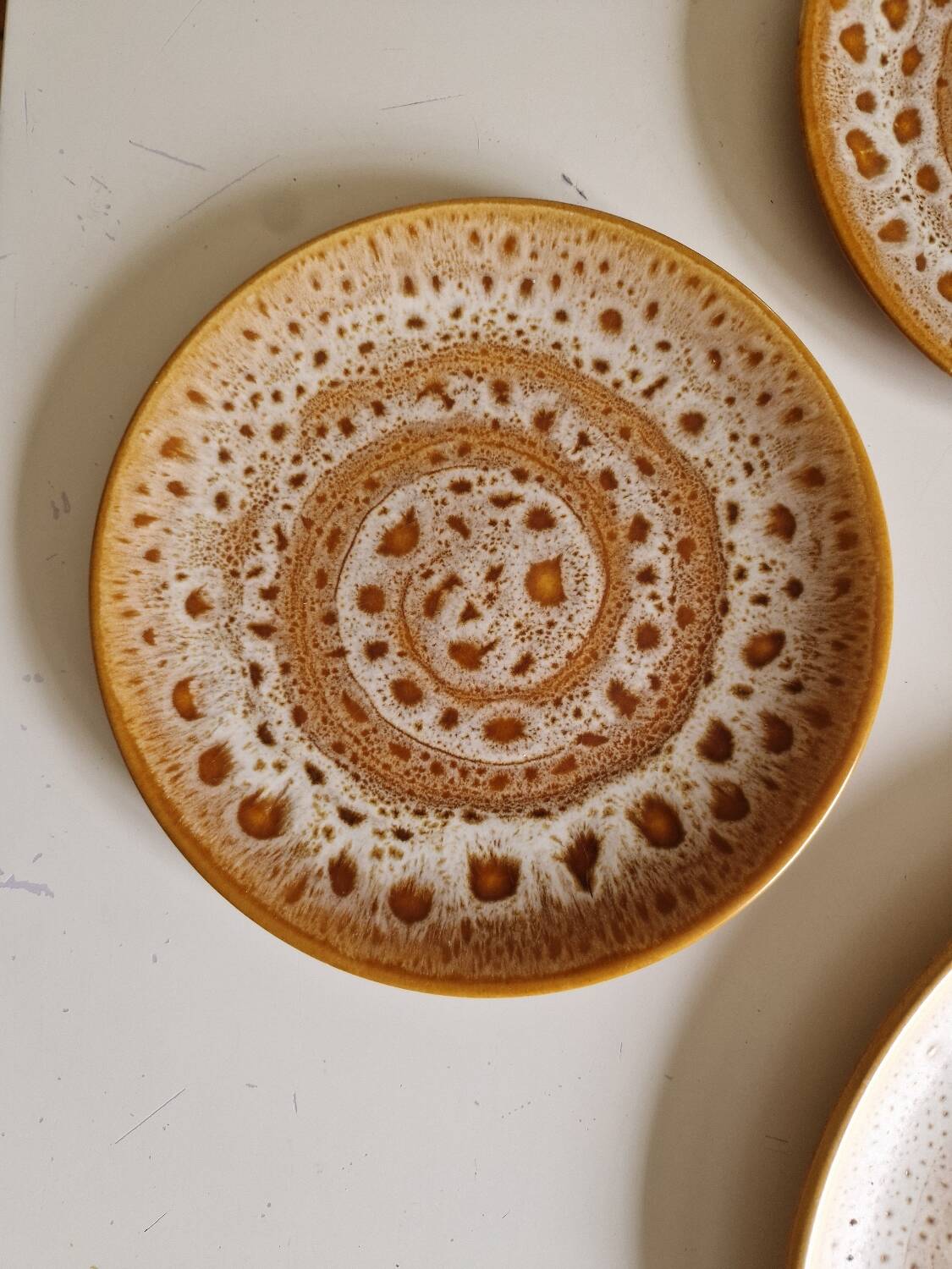 Set of 8 dessert plates plus a Niderviller Fauve model dish