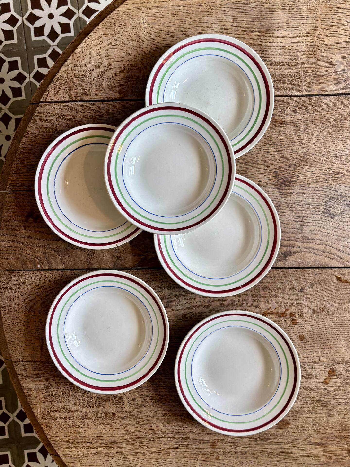 Set of 6 vintage deep plates, Gildas models