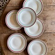 Lot de 6 assiettes creuses vintage, modèles Gildas