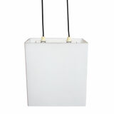 Cubic hanging lamp in opaline, 1960s