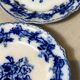 3 flat plates, English ceramic. Brown westhead moore & co