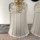 Paire d’appliques vintage en verre ciselé Art Déco