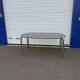 Vintage 70s smoked glass dining table